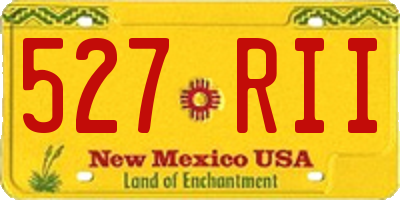 NM license plate 527RII