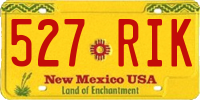 NM license plate 527RIK