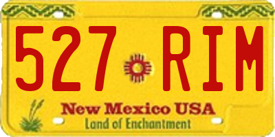 NM license plate 527RIM