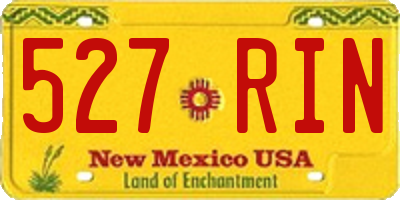 NM license plate 527RIN