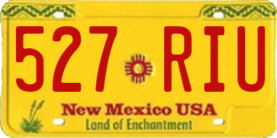 NM license plate 527RIU