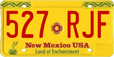 NM license plate 527RJF