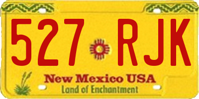 NM license plate 527RJK