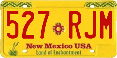 NM license plate 527RJM