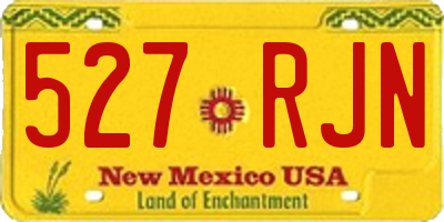 NM license plate 527RJN