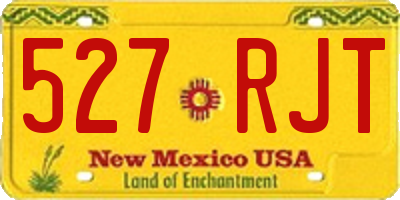 NM license plate 527RJT