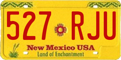 NM license plate 527RJU