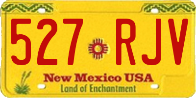 NM license plate 527RJV