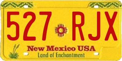 NM license plate 527RJX