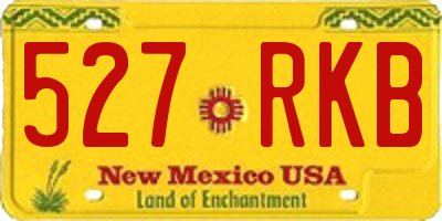 NM license plate 527RKB