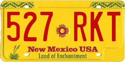 NM license plate 527RKT