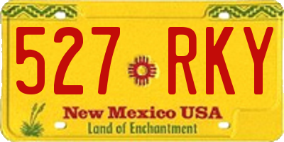 NM license plate 527RKY