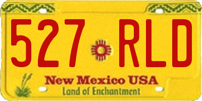 NM license plate 527RLD