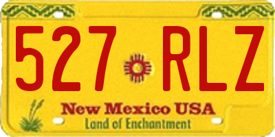 NM license plate 527RLZ