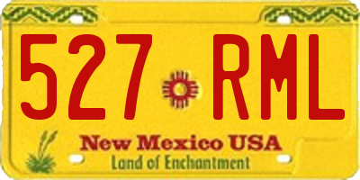 NM license plate 527RML
