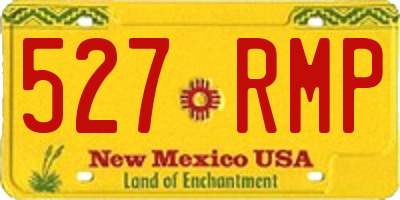 NM license plate 527RMP