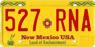 NM license plate 527RNA