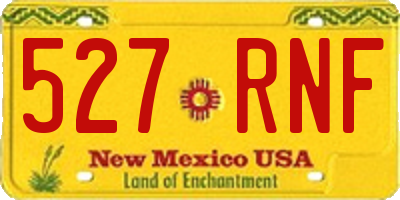 NM license plate 527RNF