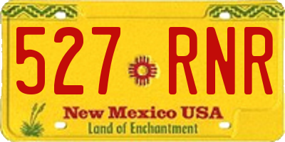 NM license plate 527RNR