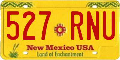 NM license plate 527RNU