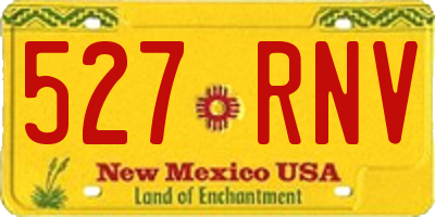 NM license plate 527RNV