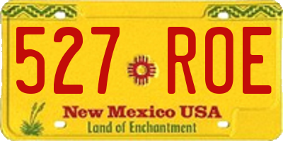 NM license plate 527ROE