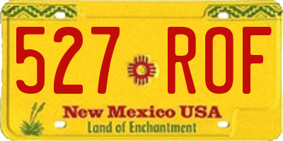 NM license plate 527ROF