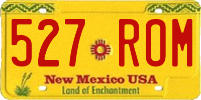 NM license plate 527ROM