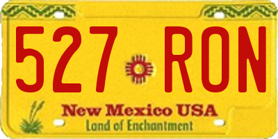 NM license plate 527RON