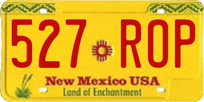 NM license plate 527ROP