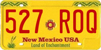 NM license plate 527ROQ