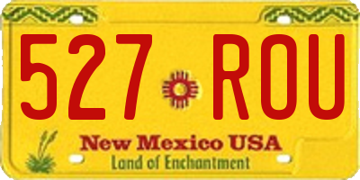 NM license plate 527ROU