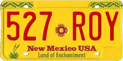 NM license plate 527ROY
