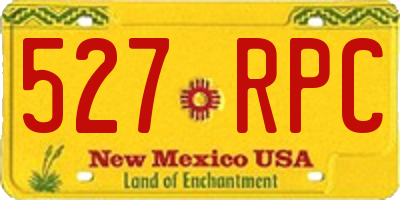 NM license plate 527RPC