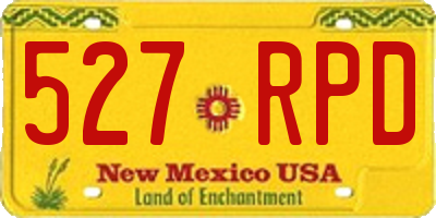 NM license plate 527RPD