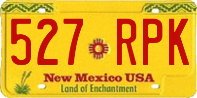 NM license plate 527RPK