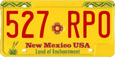 NM license plate 527RPO