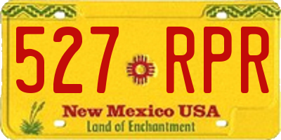 NM license plate 527RPR