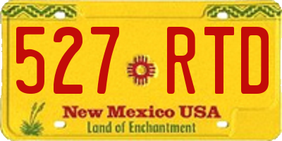 NM license plate 527RTD