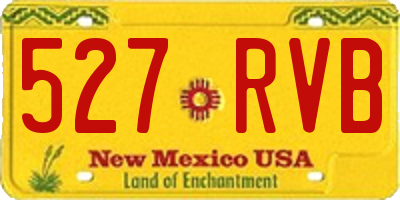 NM license plate 527RVB