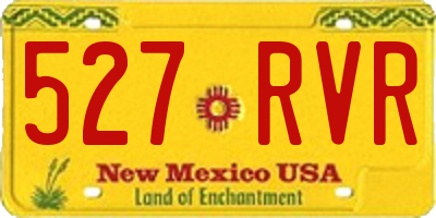 NM license plate 527RVR