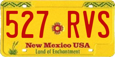 NM license plate 527RVS