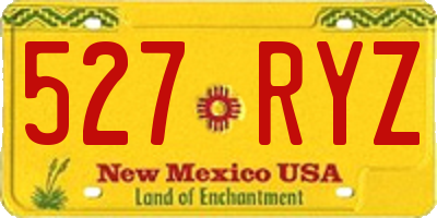 NM license plate 527RYZ