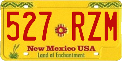 NM license plate 527RZM