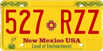 NM license plate 527RZZ
