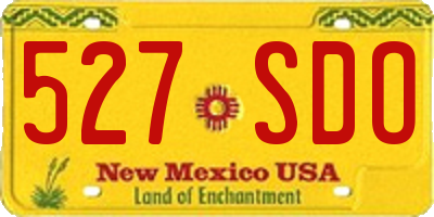NM license plate 527SDO