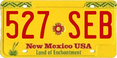 NM license plate 527SEB