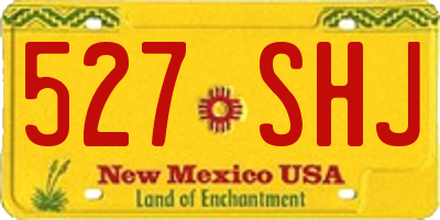 NM license plate 527SHJ