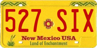 NM license plate 527SIX