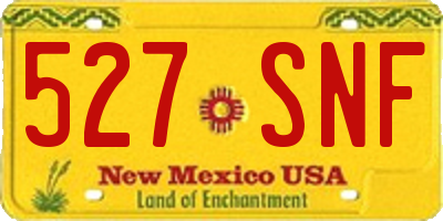 NM license plate 527SNF